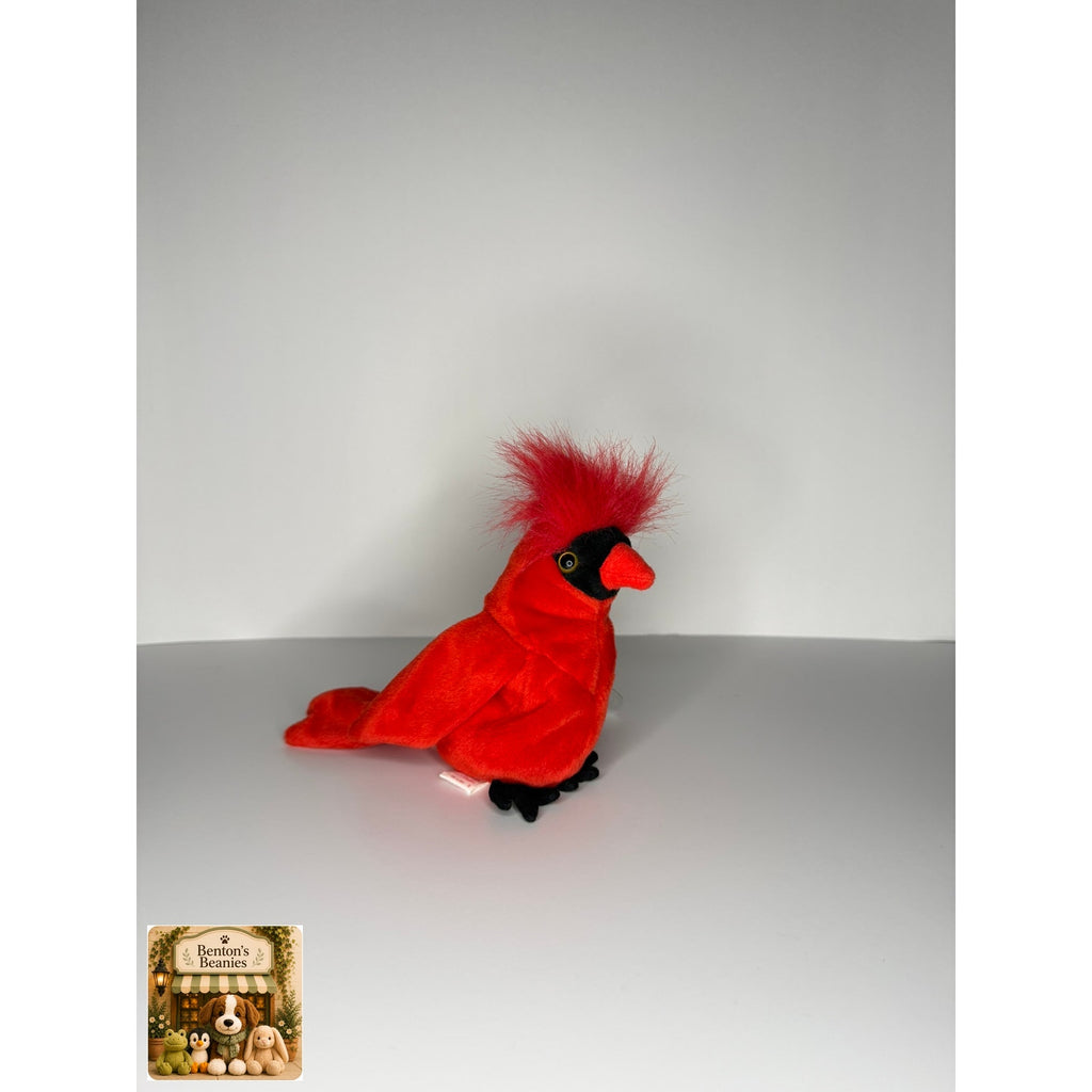 Mac the Cardinal TY Beanie Baby | Mint Heart & Tush Tag