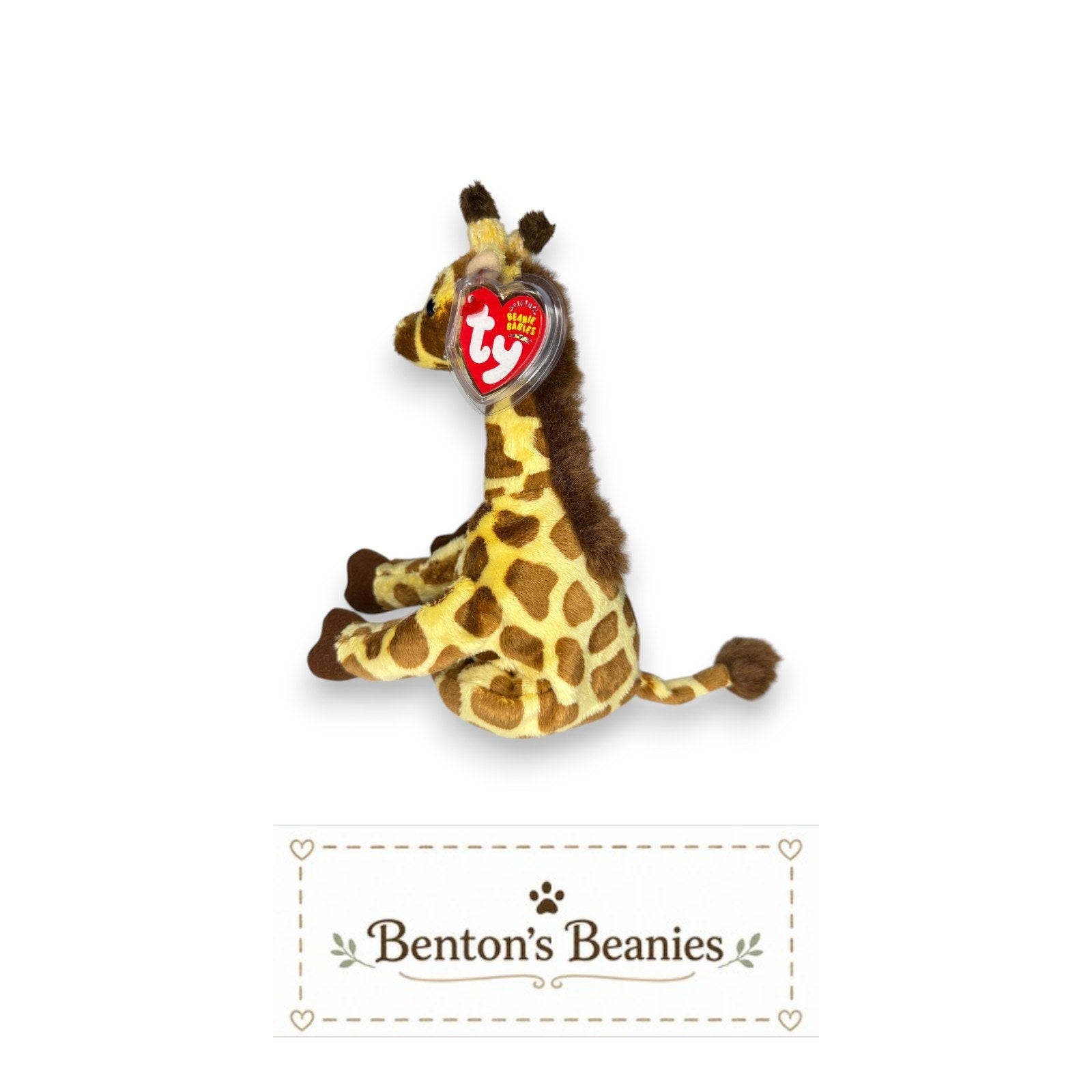 Jumpshot the Giraffe TY Beanie Baby | Mint Heart & Tush Tag