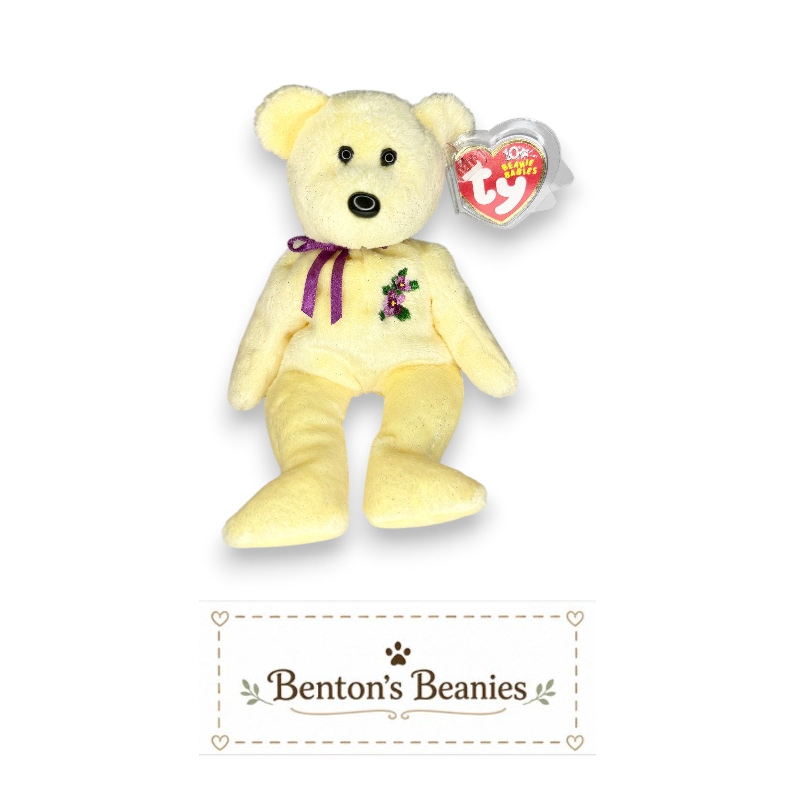Mother the Bear TY Beanie Baby | Mint Heart & Tush Tag