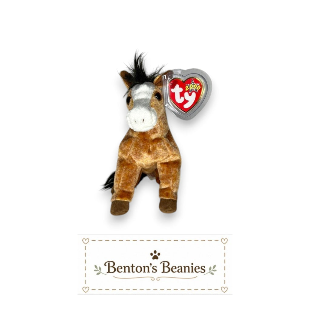 Oats the Horse TY Beanie Baby | Mint Heart & Tush Tag