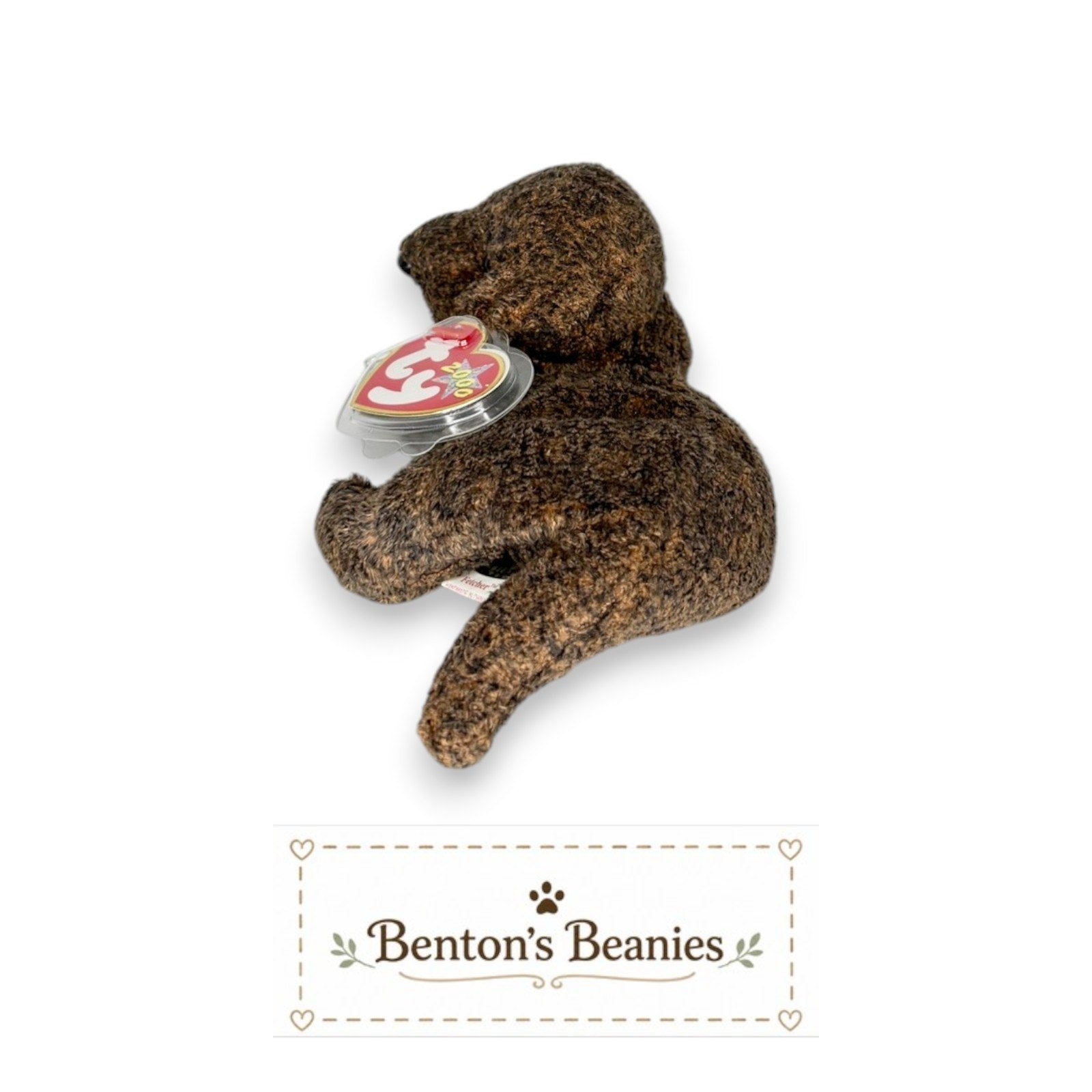 Fetcher the Dog TY Beanie Baby | Minor Heart Tag Vein