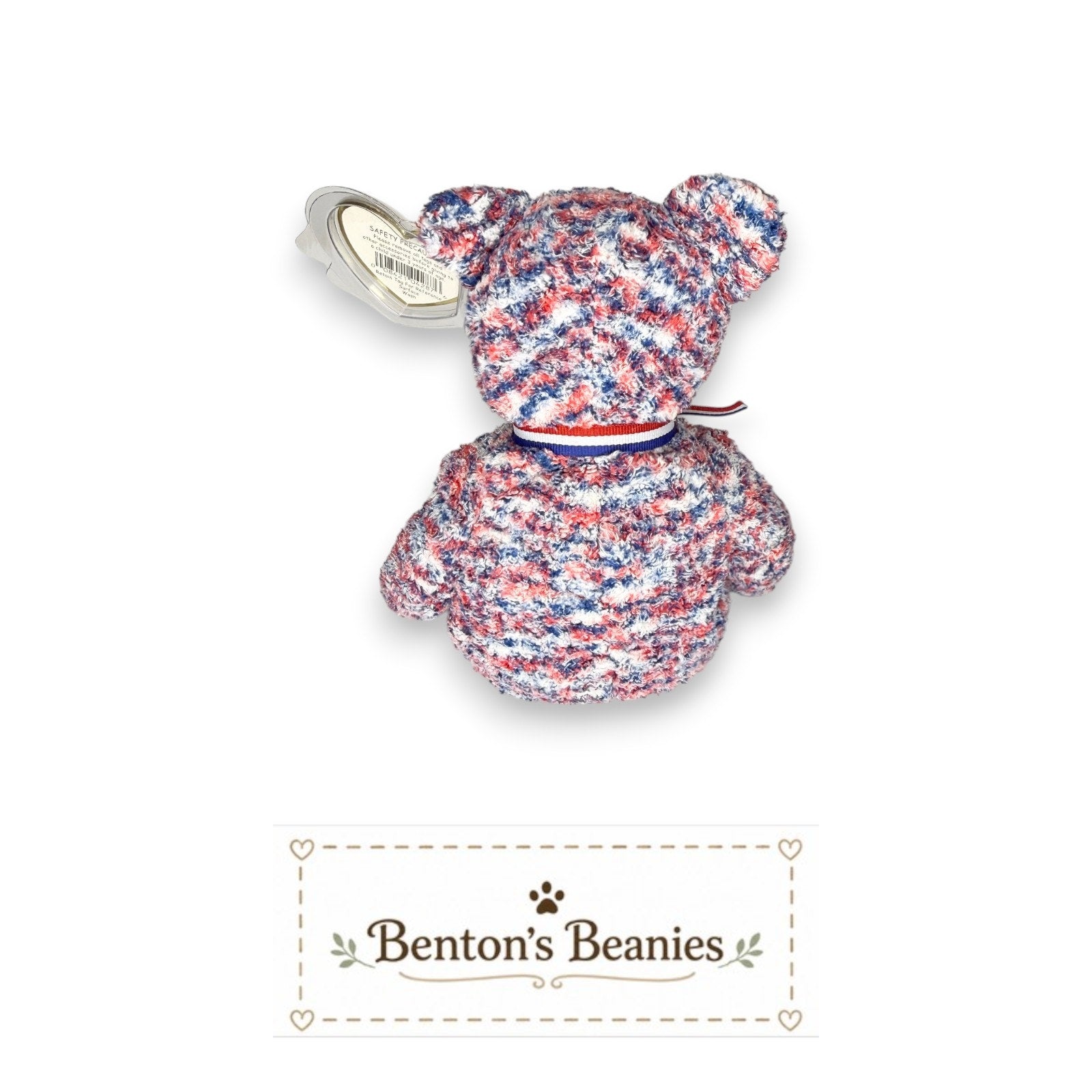 USA the Bear TY Beanie Baby | Mint Heart & Tush Tag
