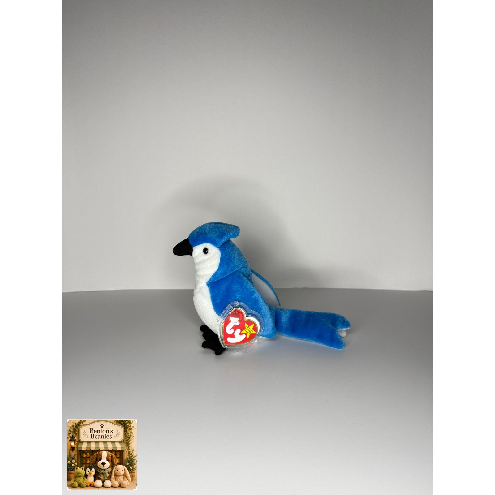 Rocket the Bluejay TY Beanie Baby | Mint Heart & Tush Tag