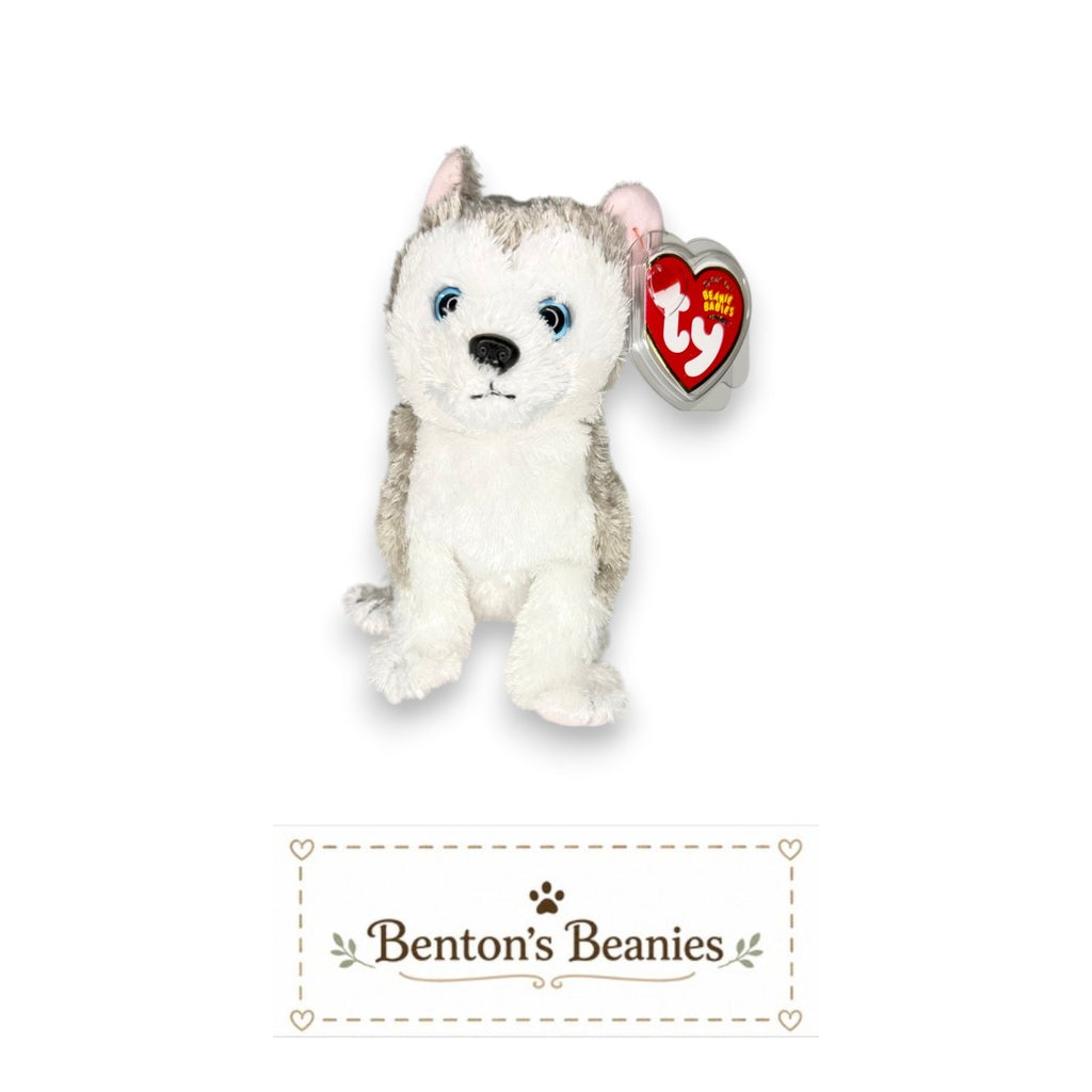 Juneau the Husky TY Beanie Baby | Mint Heart & Tush Tag
