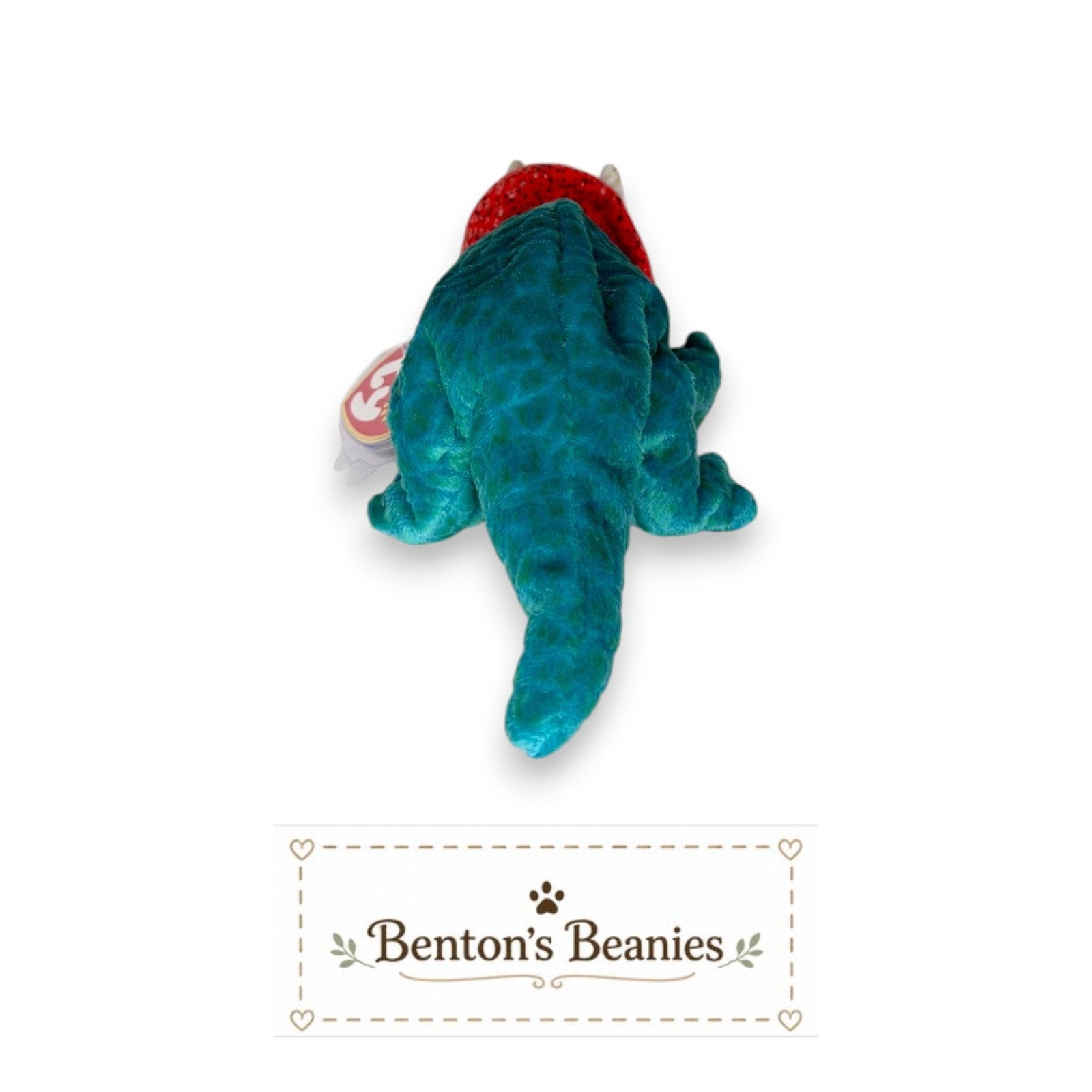 Hornsly the Dinosaur TY Beanie Baby | Mint Heart & Tush Tag