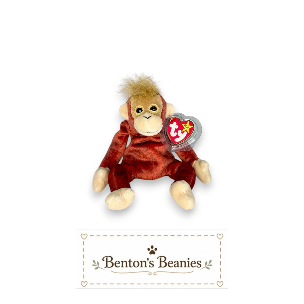 Schweetheart Orangutan TY Beanie Baby | Mint Heart & Tush Tag