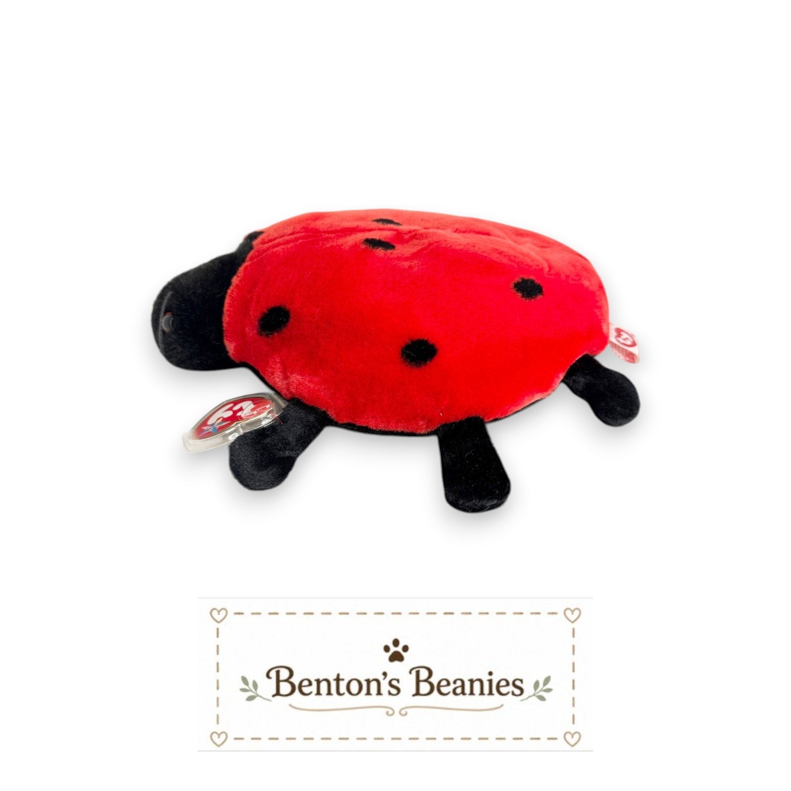 Lucky the Ladybug TY Beanie Buddies | Mint Heart & Tush Tags