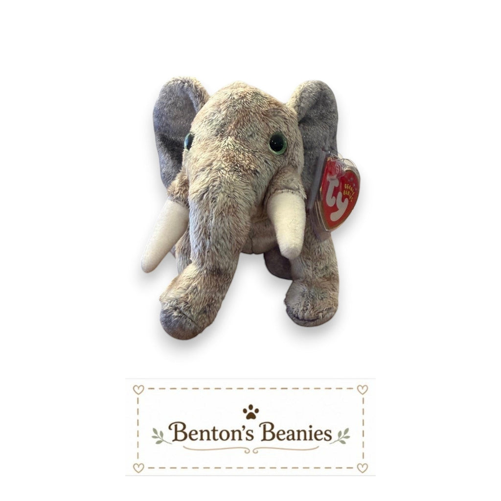 Pounds the Elephant TY Beanie Baby | Mint Heart & Tush Tag
