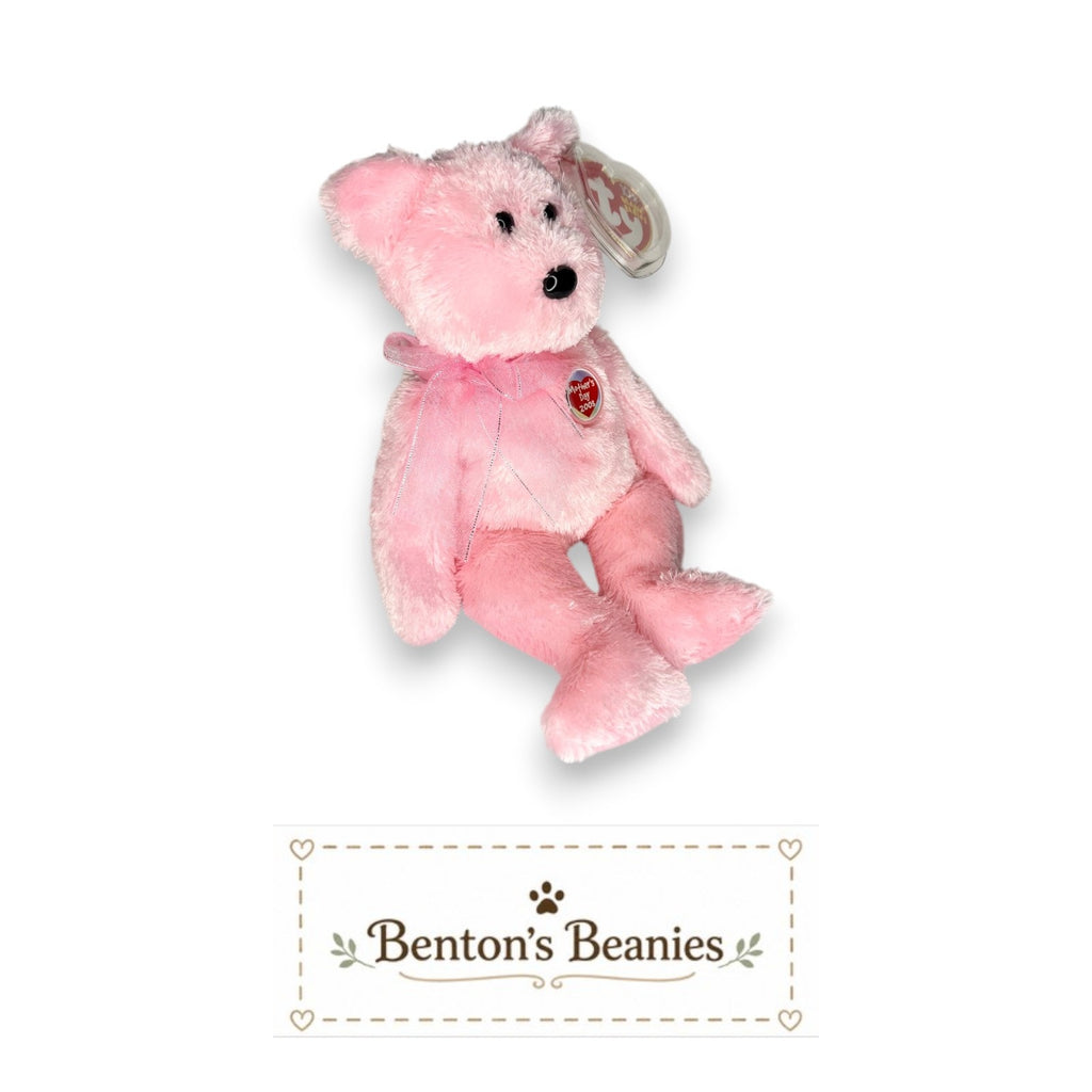 Mom-e 2003 the Bear TY Beanie Baby | Mint Heart & Tush Tag