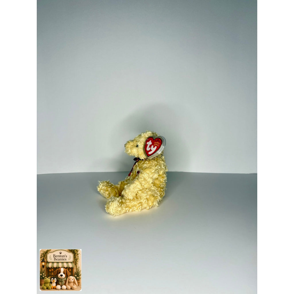 Herschel the Bear TY Beanie Baby | Mint Heart & Tush Tag