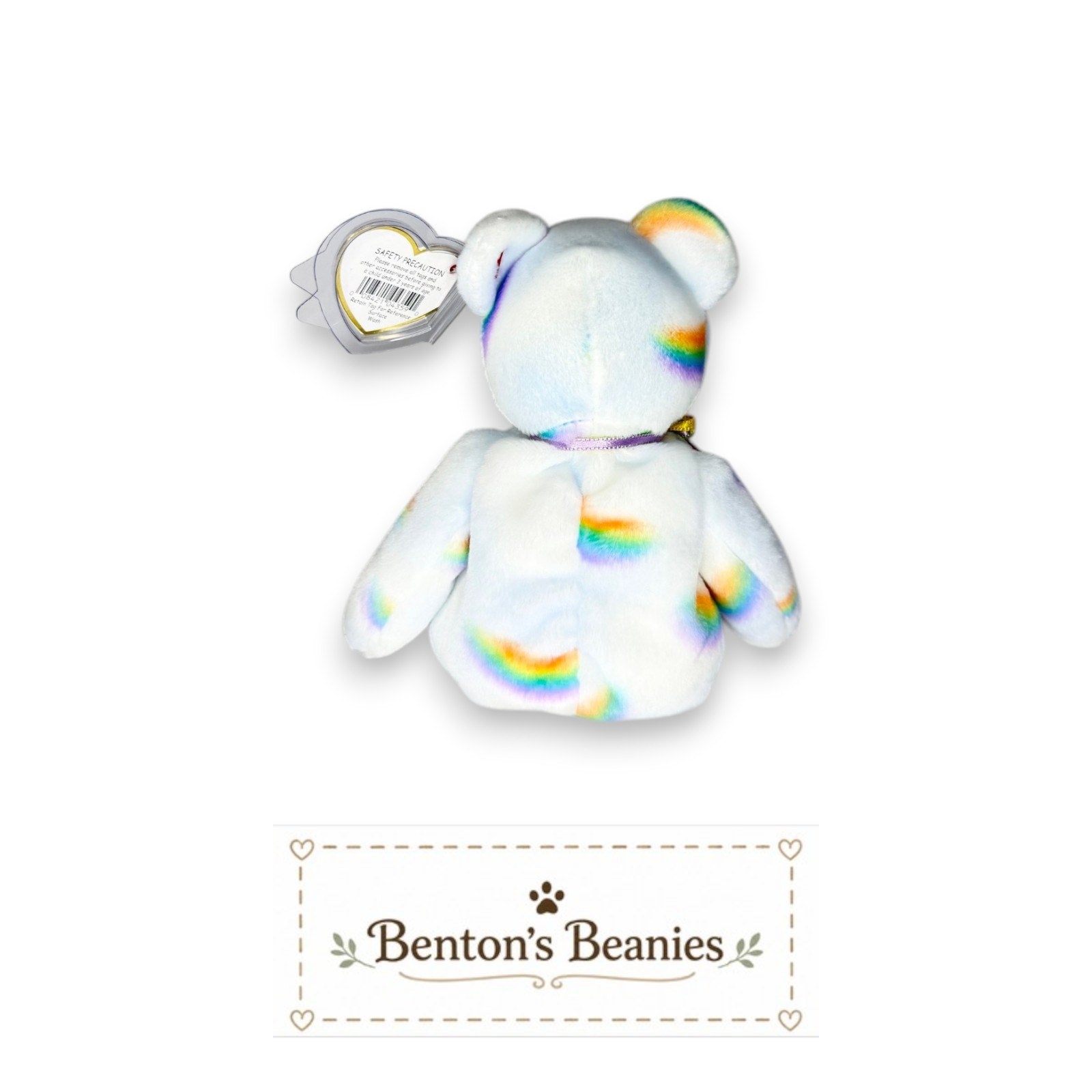 Cheery the Bear TY Beanie Baby | Mint Heart/Tush Tag