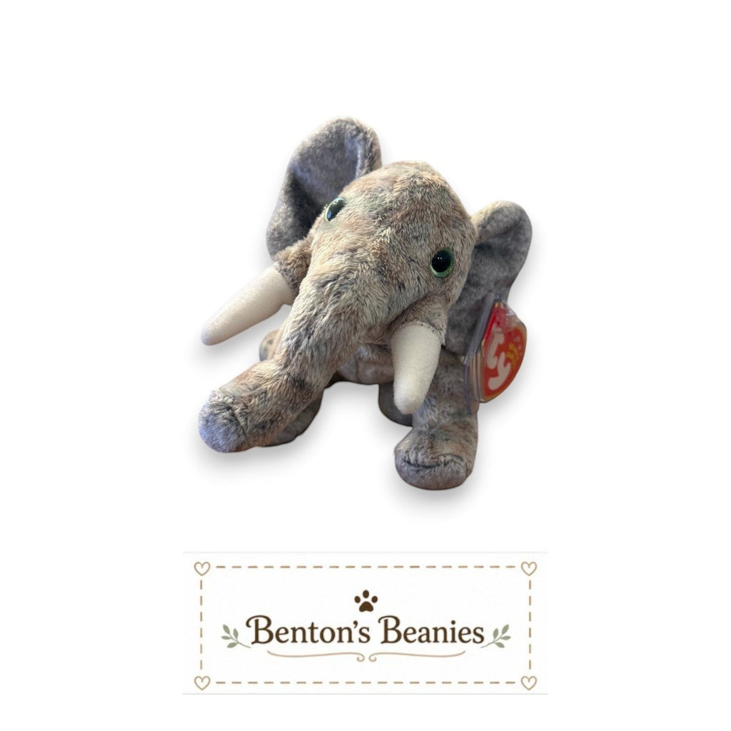 Pounds the Elephant TY Beanie Baby | Mint Heart & Tush Tag