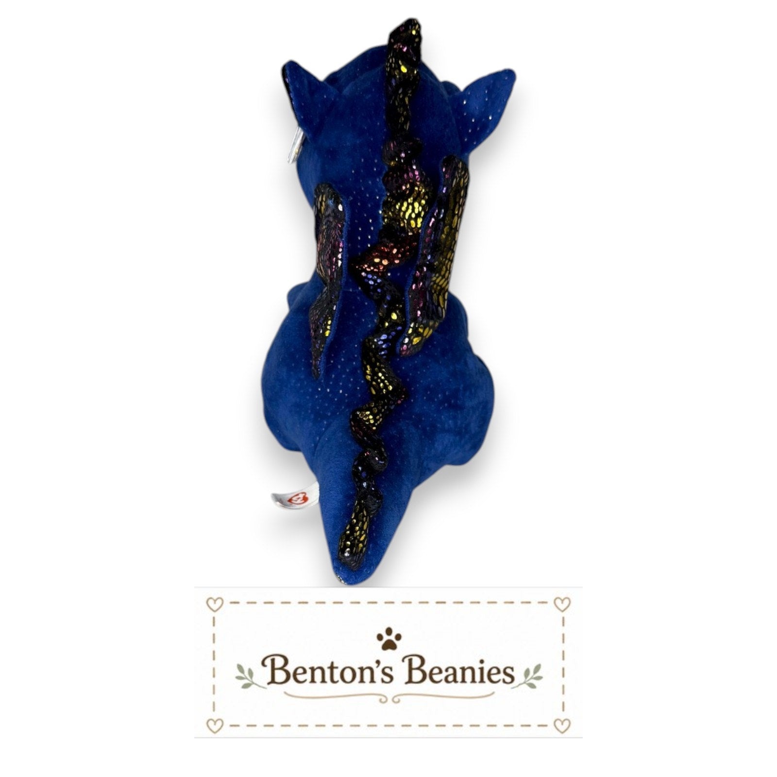 Saffire the Dragon TY Beanie Boo | Mint Heart Tags