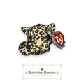 Freckles the Spotted Leopard TY Beanie Baby | Mint Heart & Tush Tag