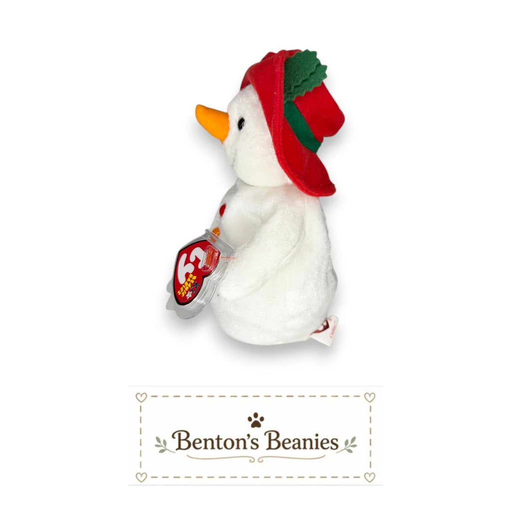 Chillin the Snowman TY Beanie Baby | Mint Heart & Tush Tag