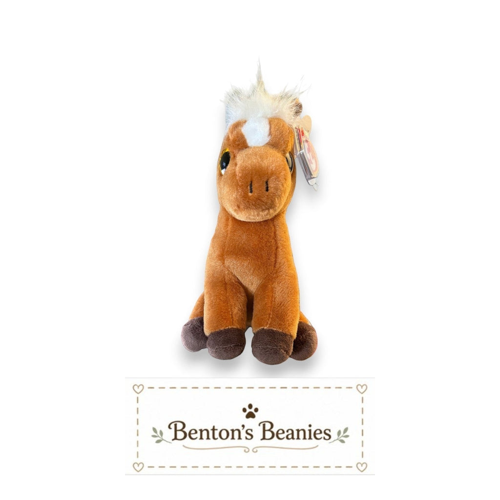 Morty the Horse TY Beanie Baby | Mint Heart & Tush Tafg
