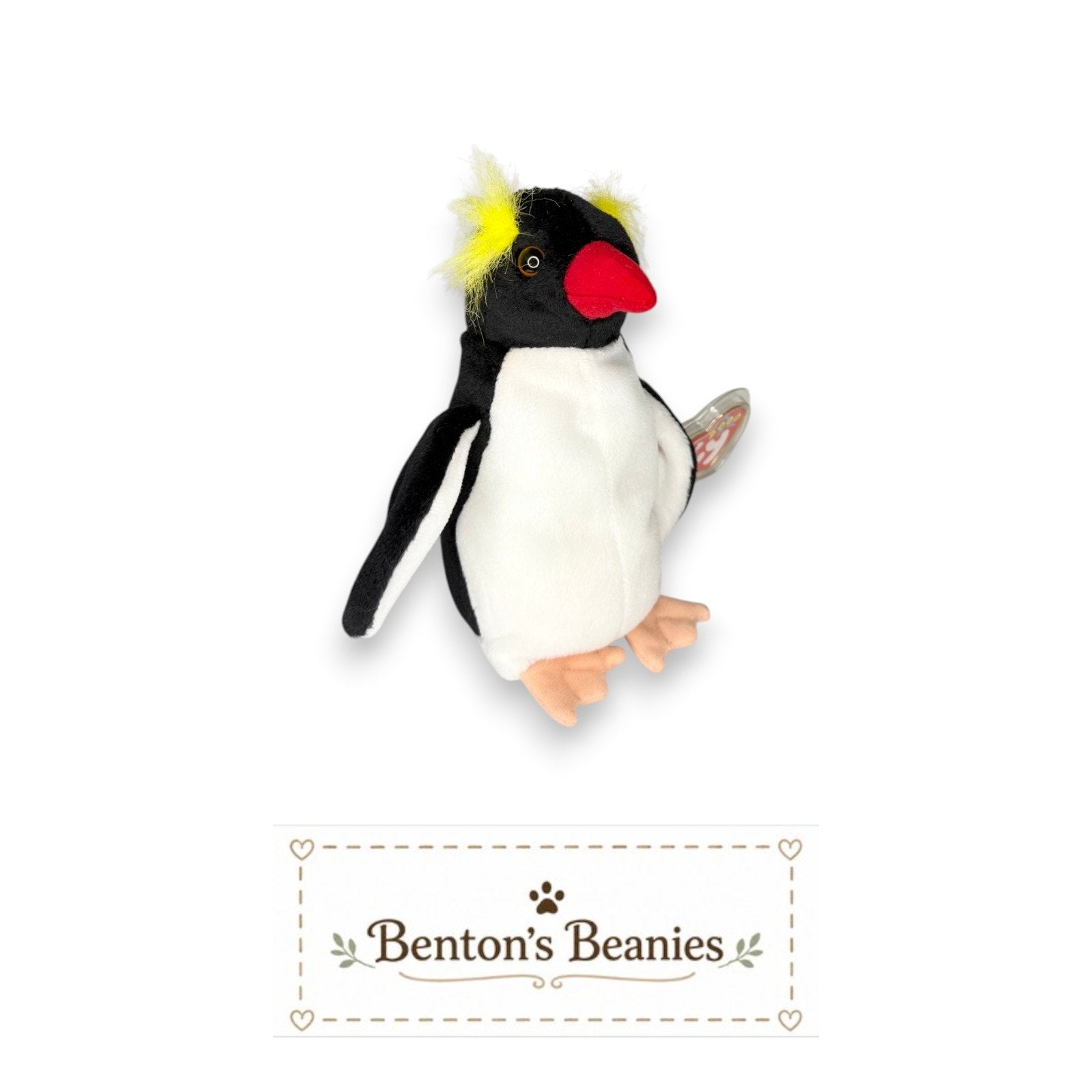Frigid the Penguin TY Beanie Baby | Mint Heart & Tush Tag