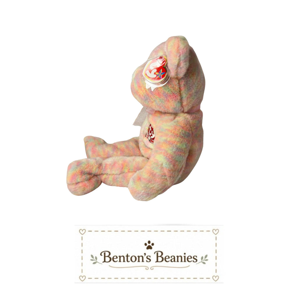 Celebrate Bear TY Beanie Buddies | Mint Heart & Tush Tags