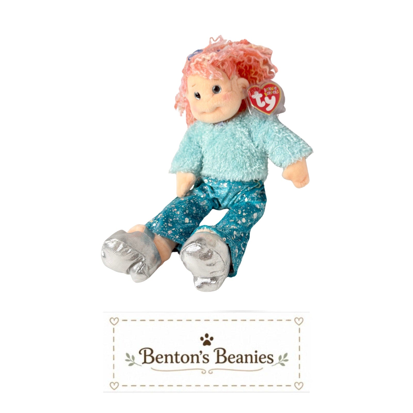 Precious Pammy TY Beanie Boppers | Mint Heart & Tush Tag