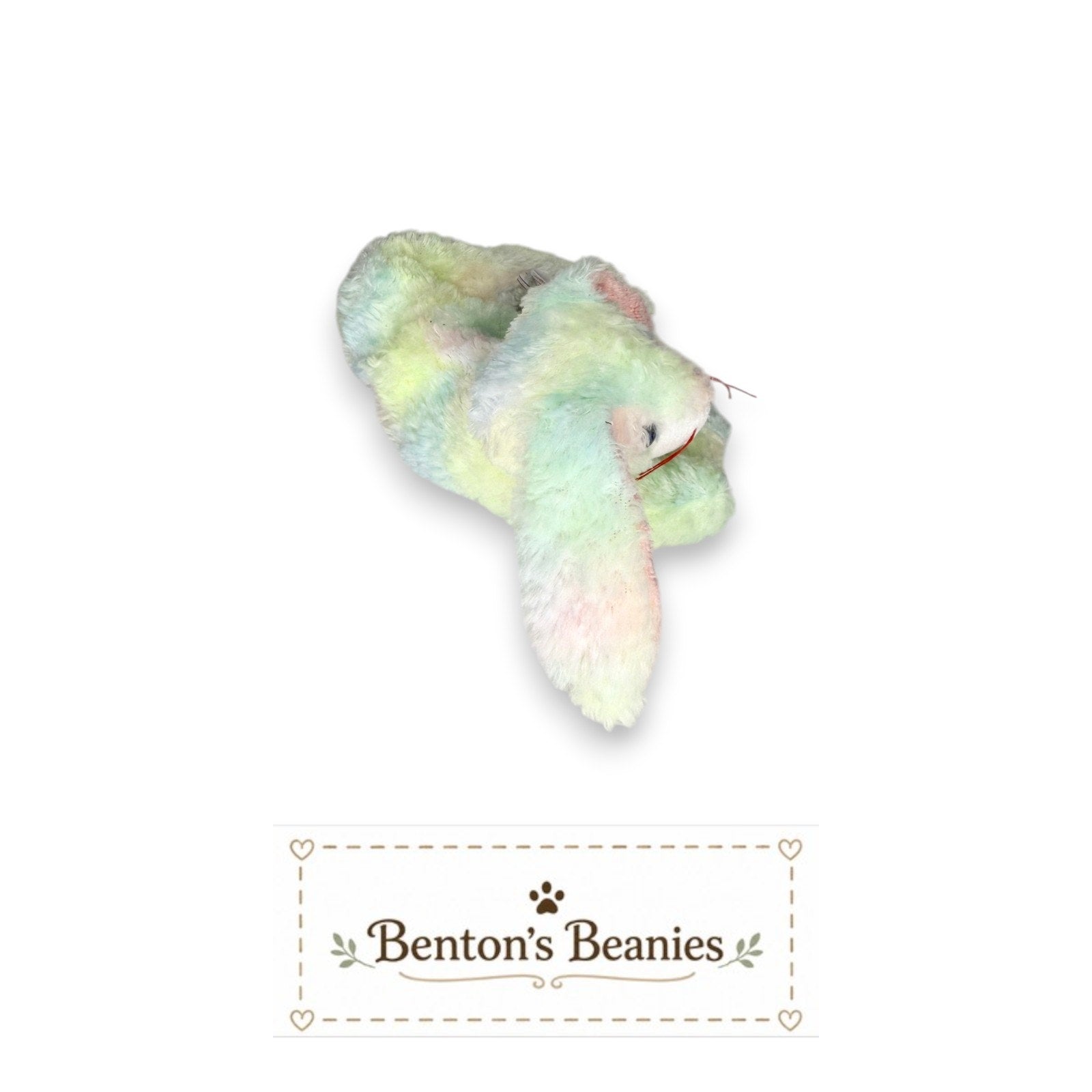 Cottonball the Rabbit TY Beanie Baby | Mint Heart & Tush Tag