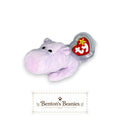 Happy the Hippo TY Beanie Baby | Mint Heart & Tush Tag