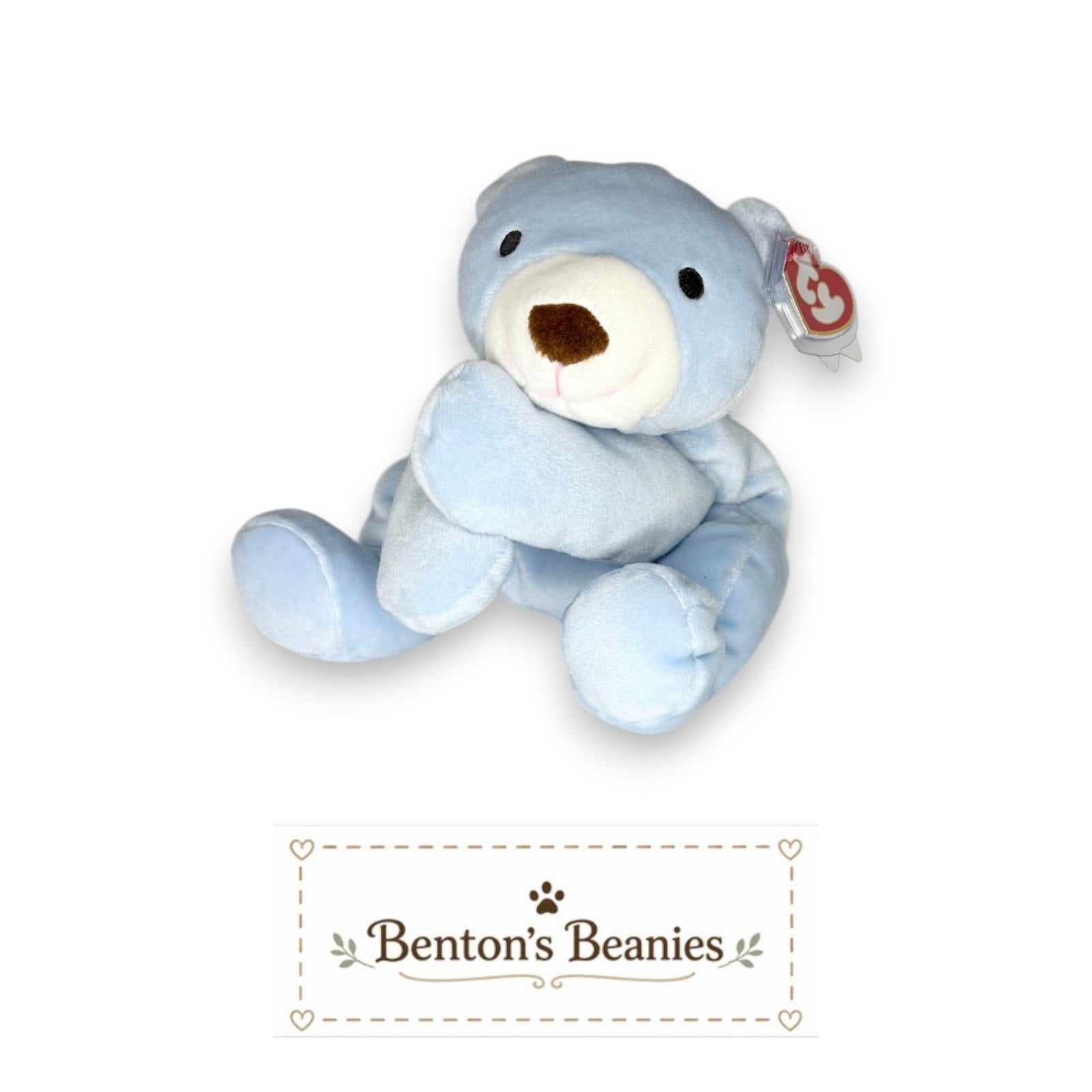 Huggy the Bear TY Pillow Pal | Mint Heart & Tush Tags