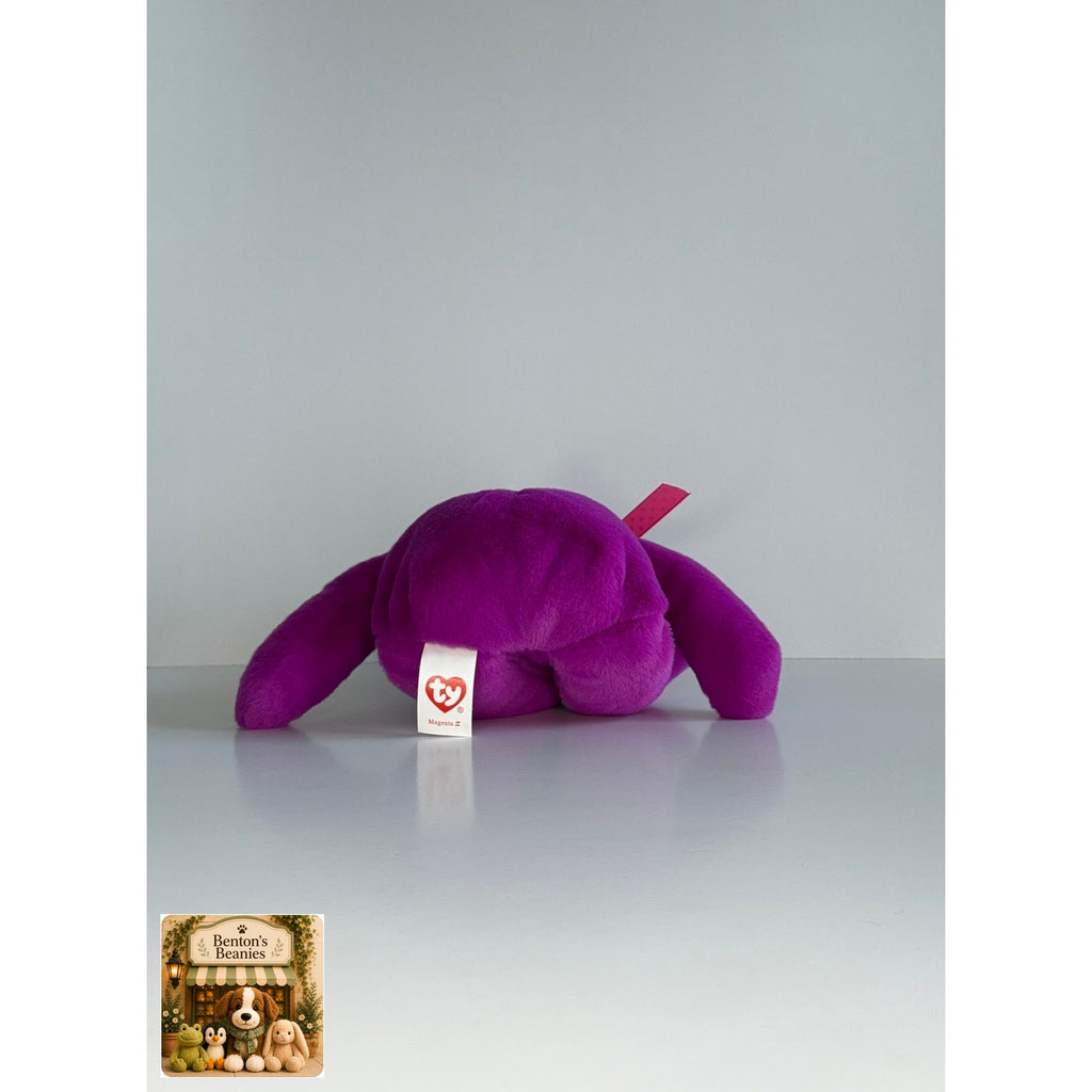 Magenta II the Bear TY Beanie Baby | Mint Heart/Tush Tag NEW