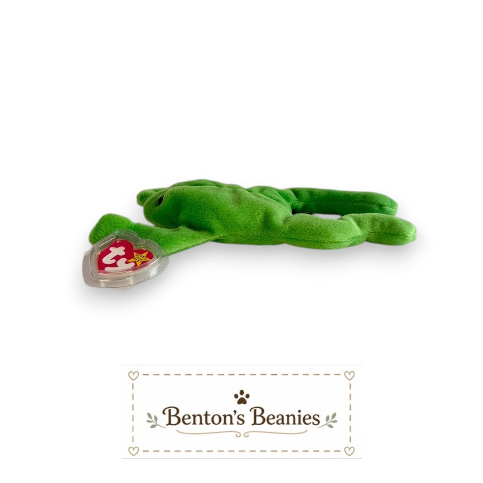 Legs the Frog TY Beanie Baby | Mint Heart & Tush Tag