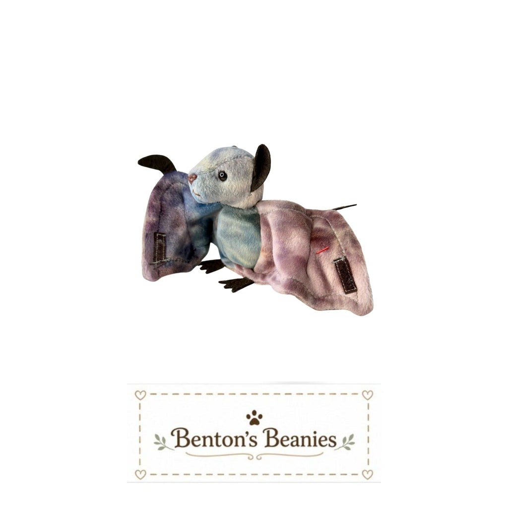 Batty (TY-Dyed Version) Beanie Baby | Mint Heart & Tush Tag