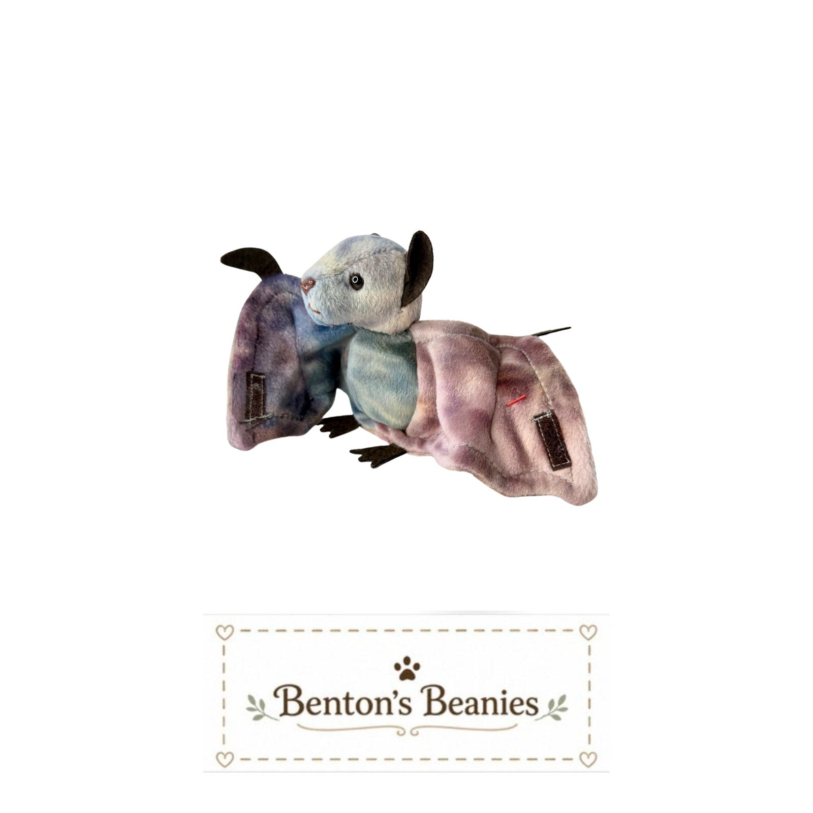Batty (TY-Dyed Version) Beanie Baby | Mint Heart & Tush Tag