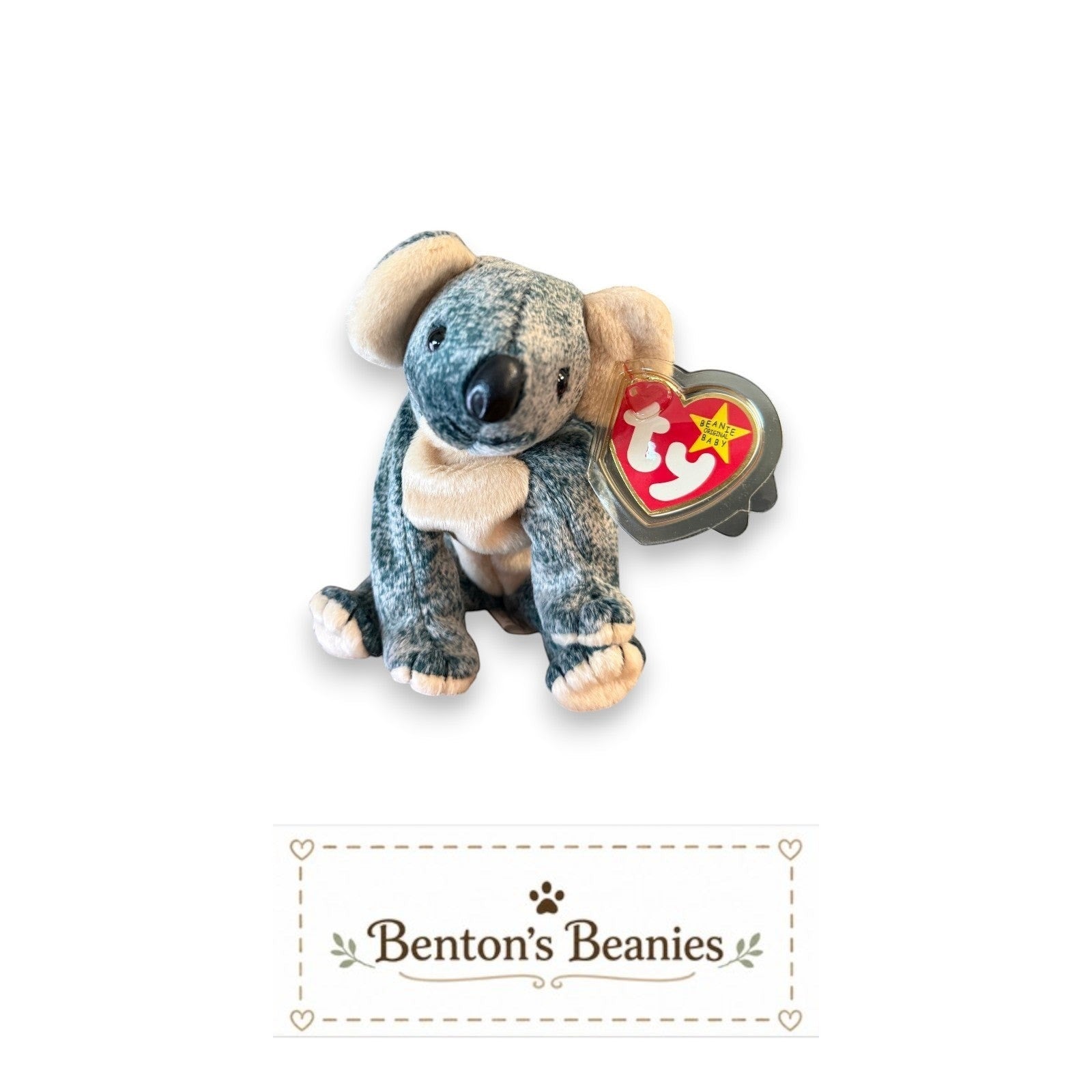 Eucalyptus the Koala TY Beanie Baby | Mint Heart & Tush Tag