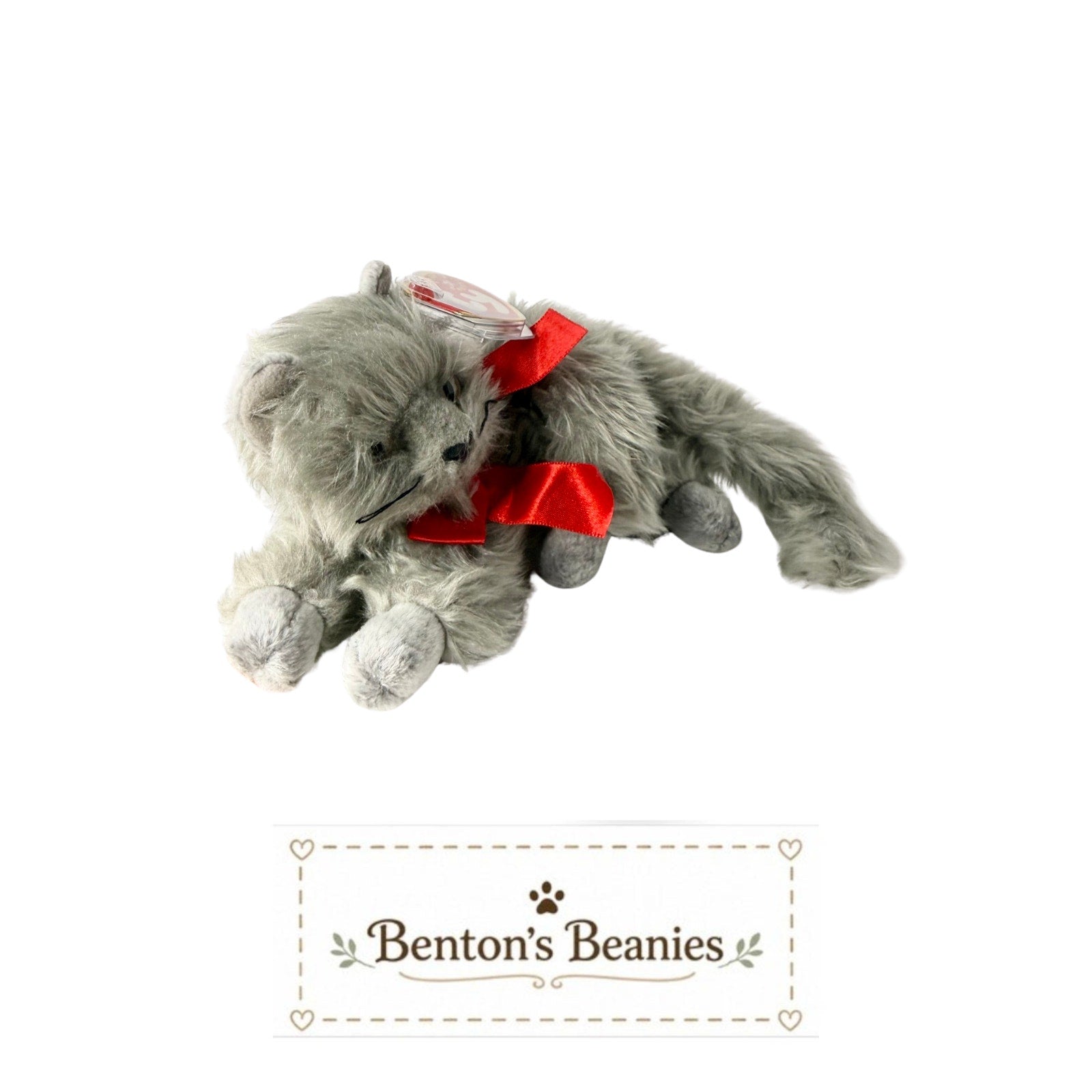 Beani the Cat TY Beanie Baby | Mint Heart & Tush Tag