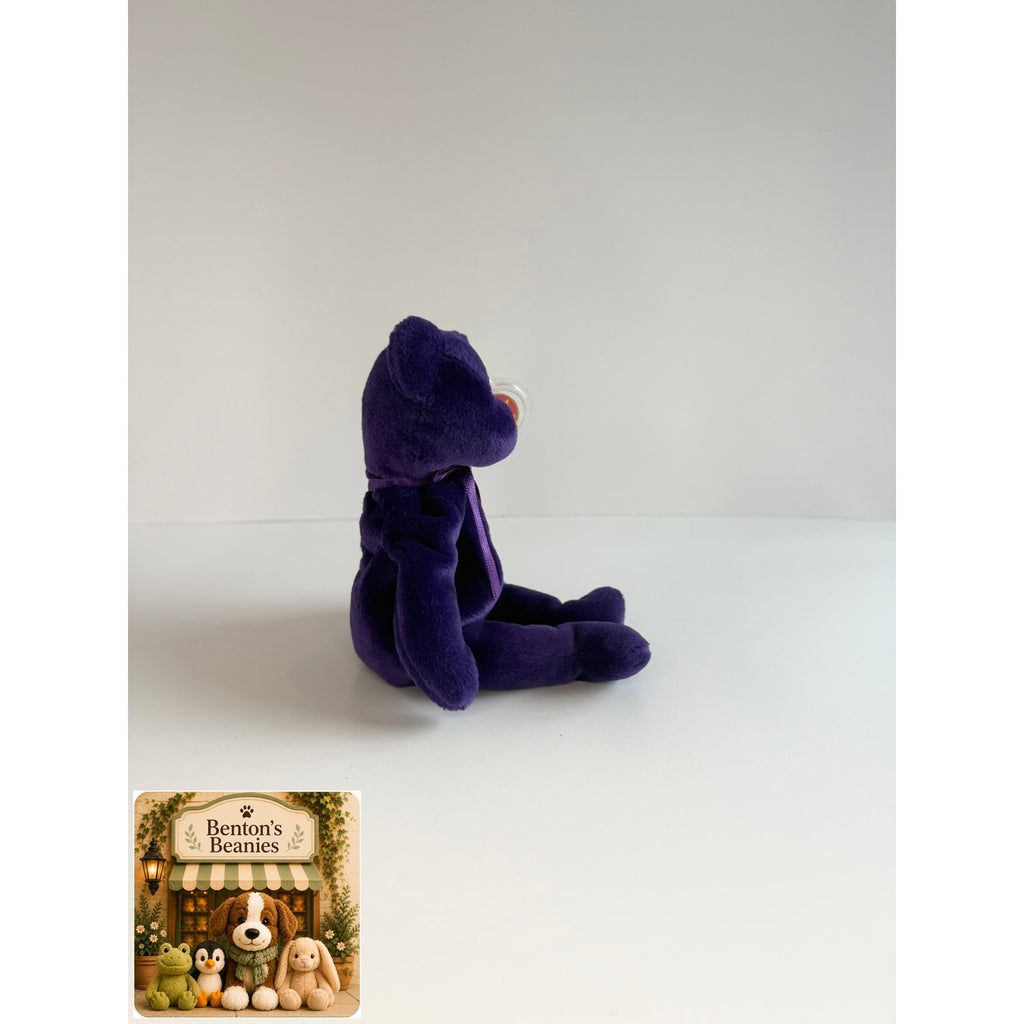 Princess the Bear TY Beanie Baby | Mint Heart & Tush Tag