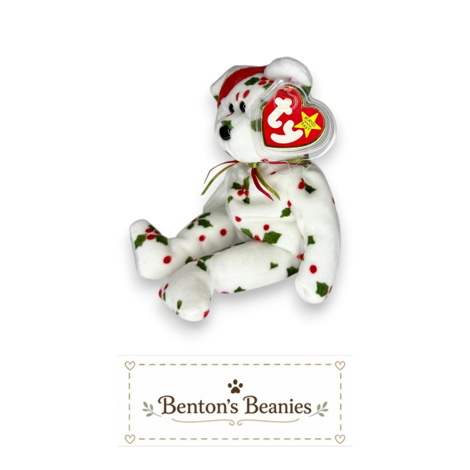 1998 Holiday Teddy TY Beanie Baby | Mint Heart Tag