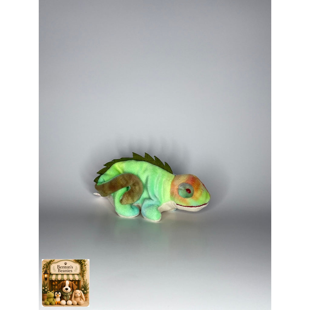 Iggy the Chameleon TY Beanie Baby | Mint Heart & Tush Tag