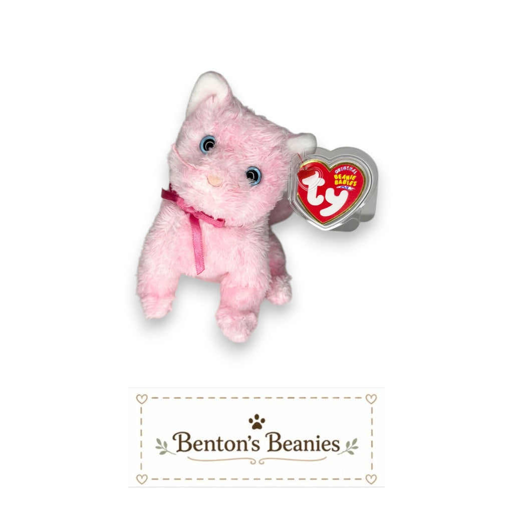 Fleur the Cat TY Beanie Baby | Mint Heart & Tush Tag