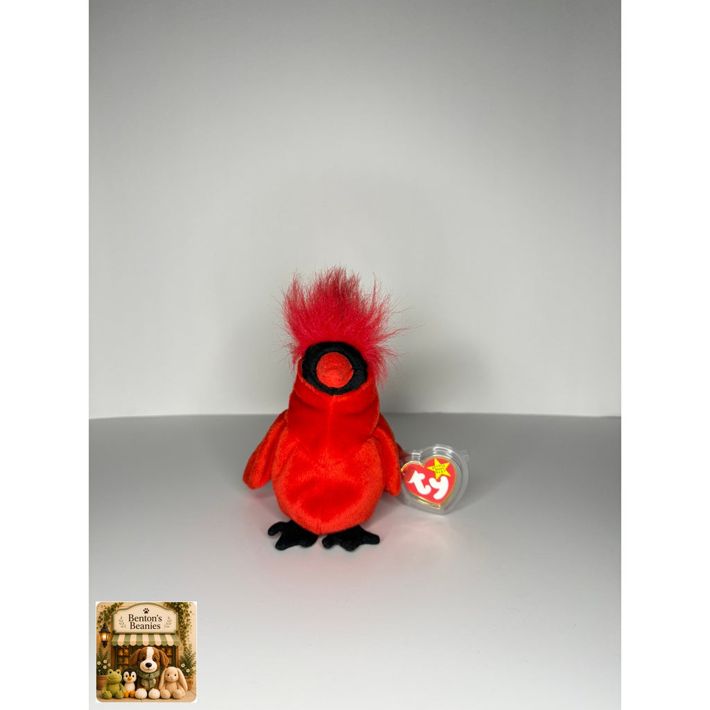 Mac the Cardinal TY Beanie Baby | Mint Heart & Tush Tag