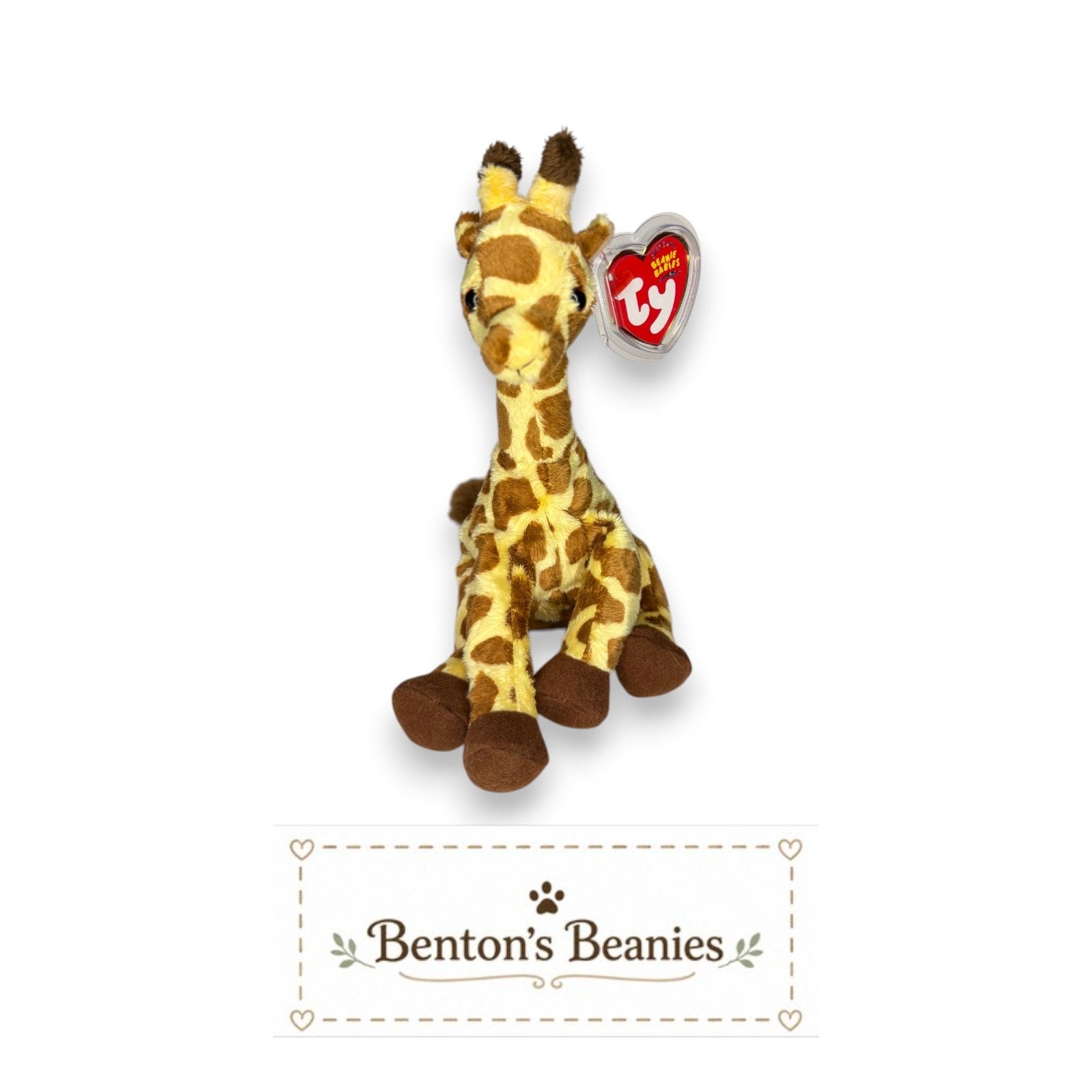 Jumpshot the Giraffe TY Beanie Baby | Mint Heart & Tush Tag