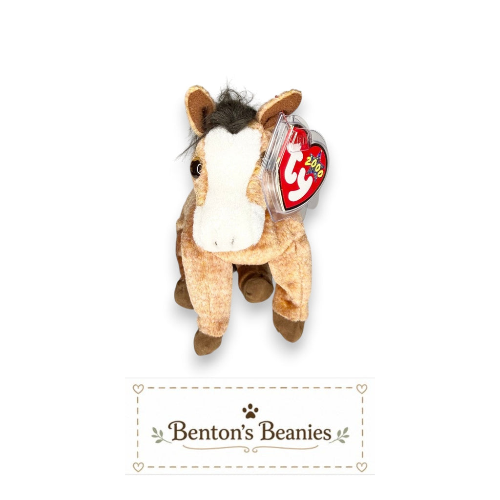 Oats the Horse TY Beanie Baby | Mint Heart & Tush Tag