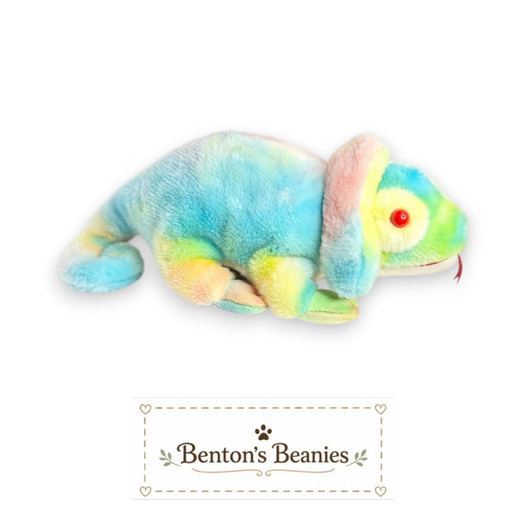 Rainbow the Iguana TY Beanie Buddies | Mint Heart Tush Tags