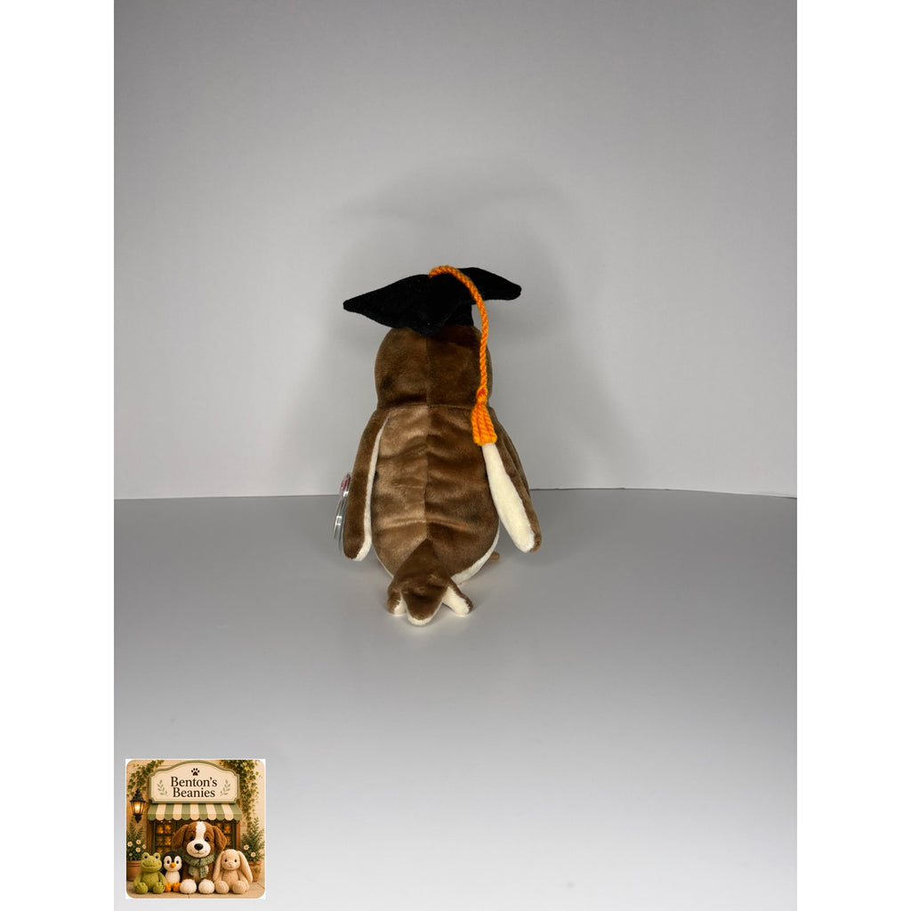 Wise the Owl TY Beanie Baby | Mint Heart & Tush Tags
