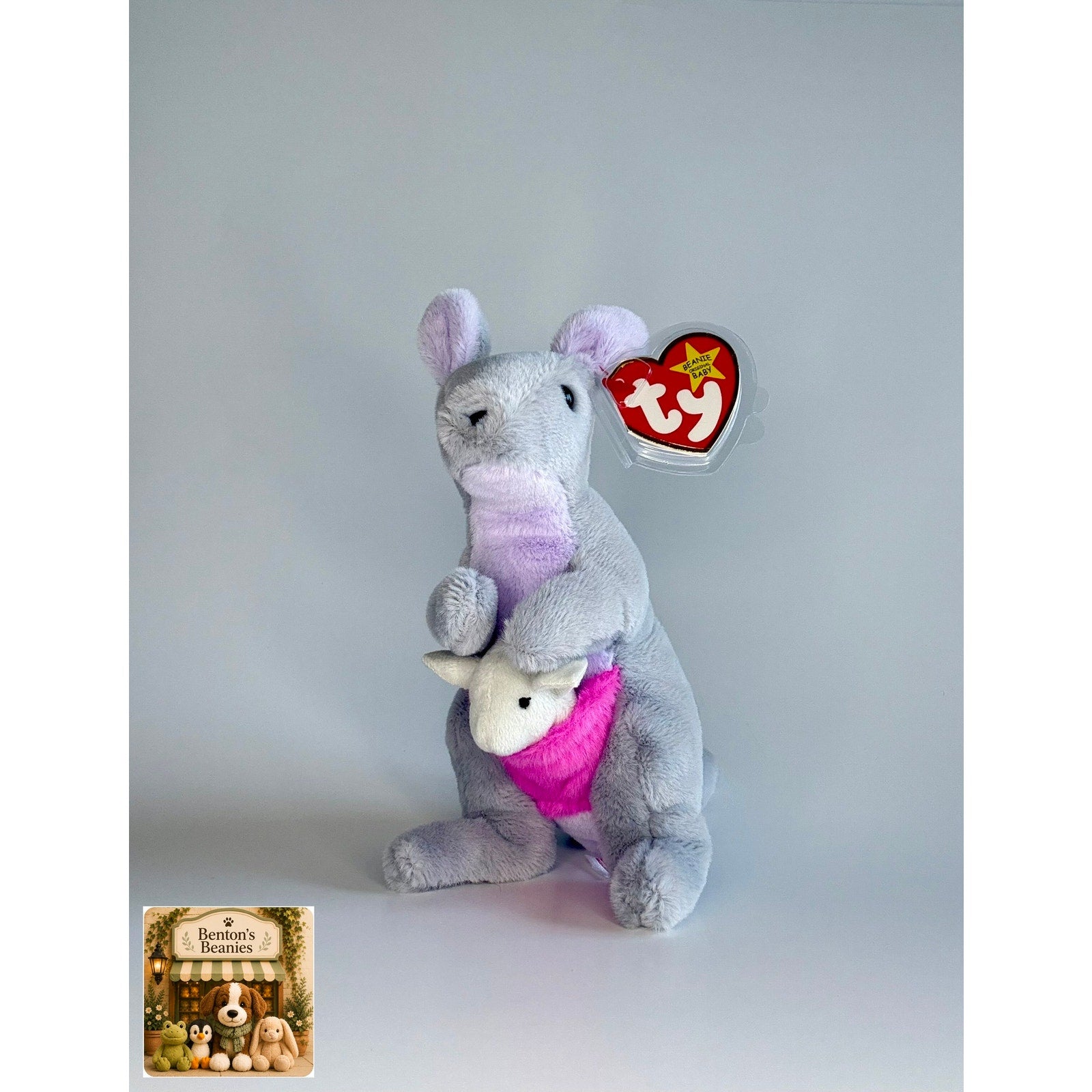 Kayla the Kangaroo TY Beanie Baby | Mint Heart/Tush Tag NEW