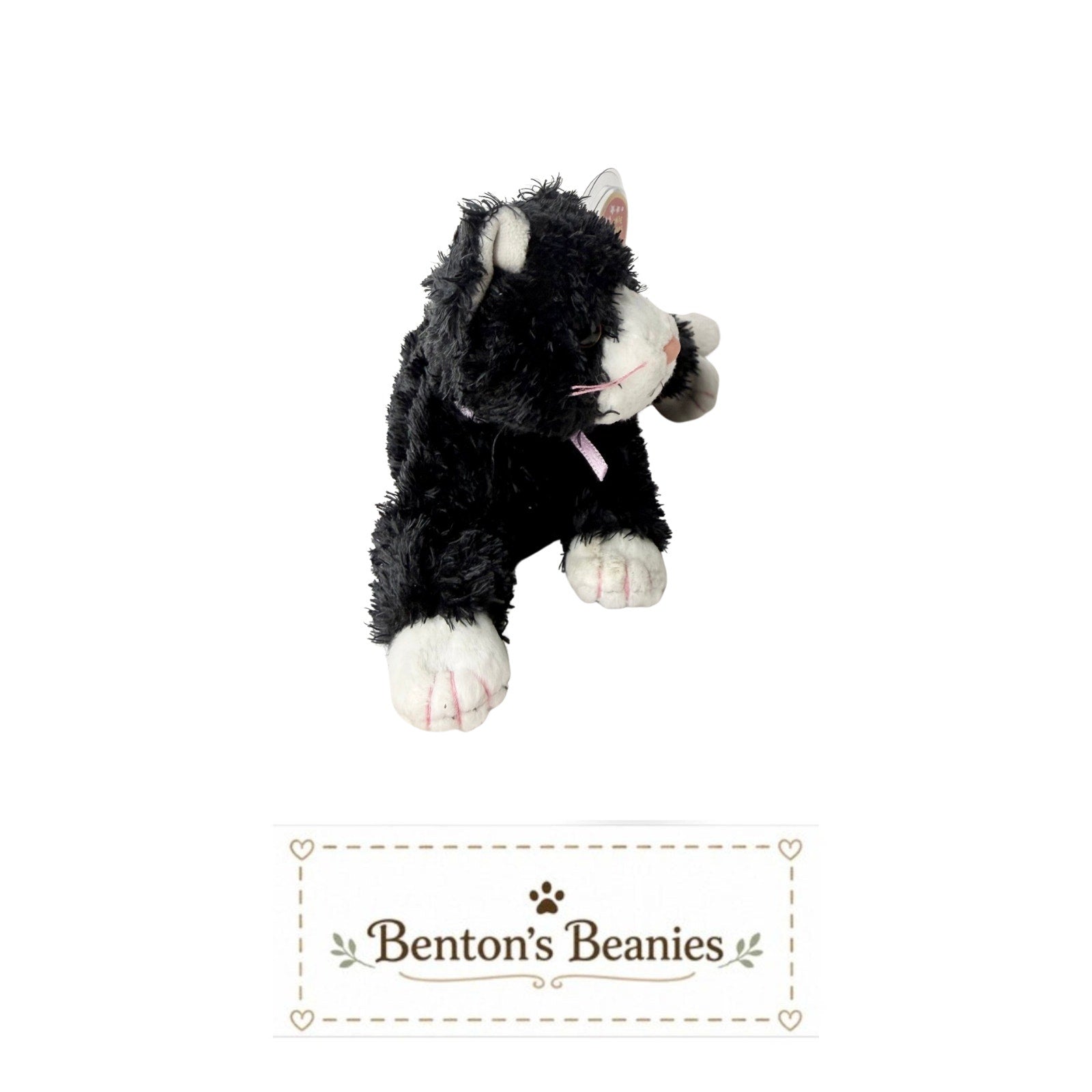 Booties the Cat TY Beanie Baby | Mint Heart & Tush Tag