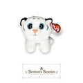 Tundra the White Tiger TY Beanie Baby | Mint Heart Tush Tag