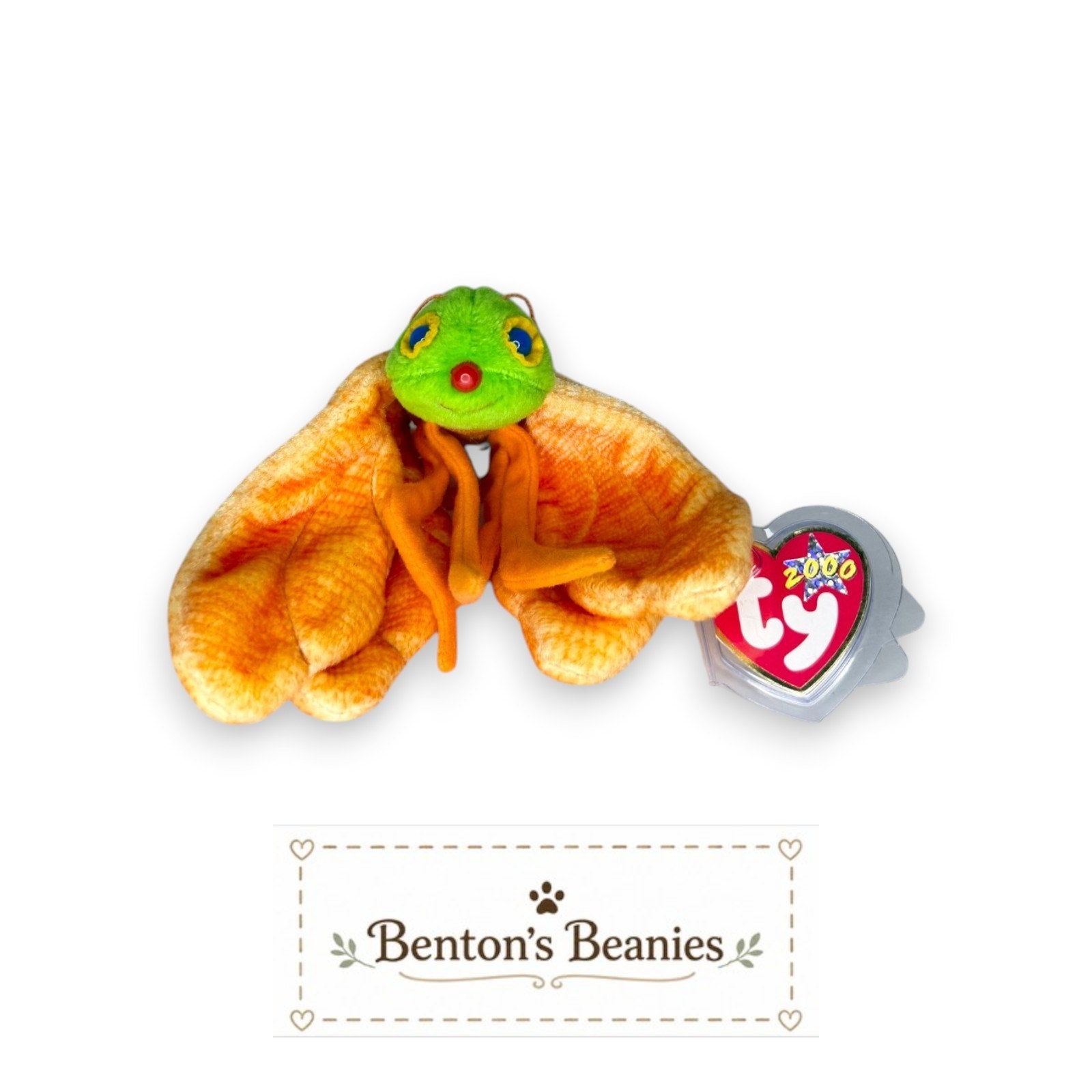Glow the Firefly TY Beanie Baby | Mint Heart & Tush Tag
