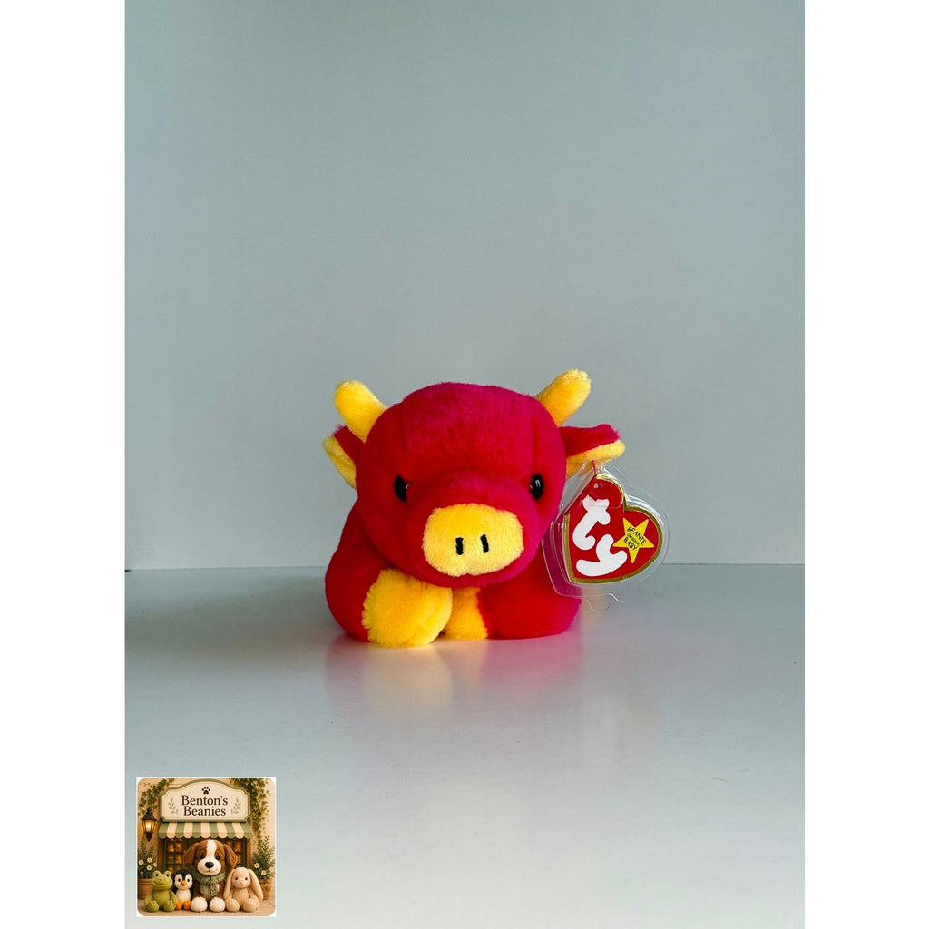 Snort II the Bull TY Beanie Baby | Mint Heart/Tush Tag NEW