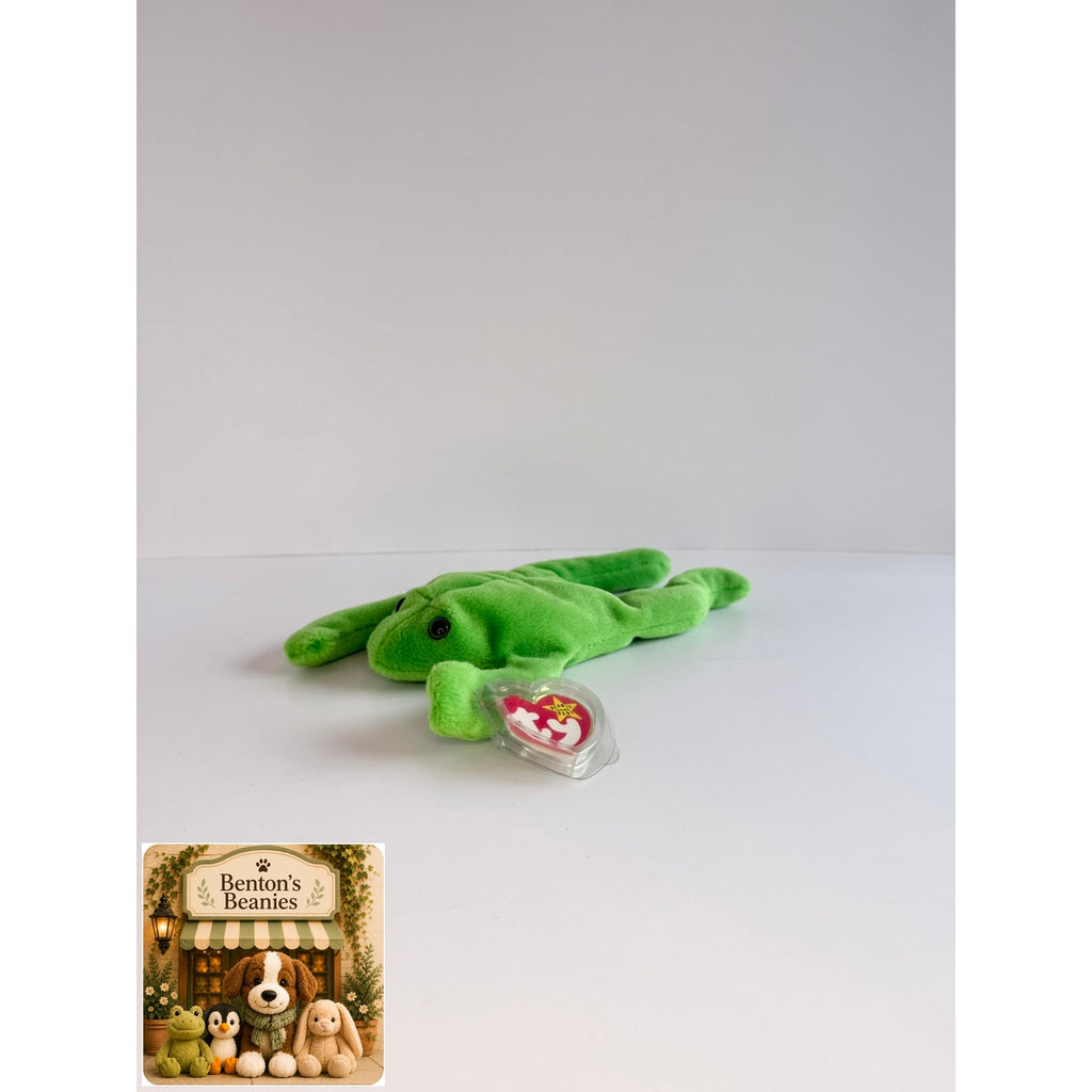 Legs the Frog TY Beanie Baby | Mint Heart & Tush Tag