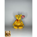 Decade the Bear Yellow TY Beanie Baby | Mint Heart/Tush Tag