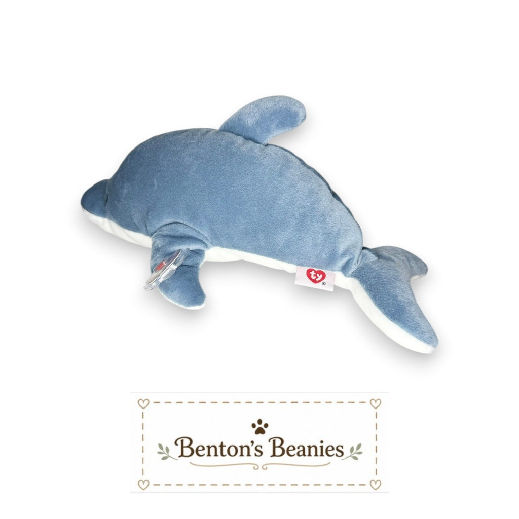 Glide the Dolphin TY Pillow Pal | Mint Heart & Tush Tag
