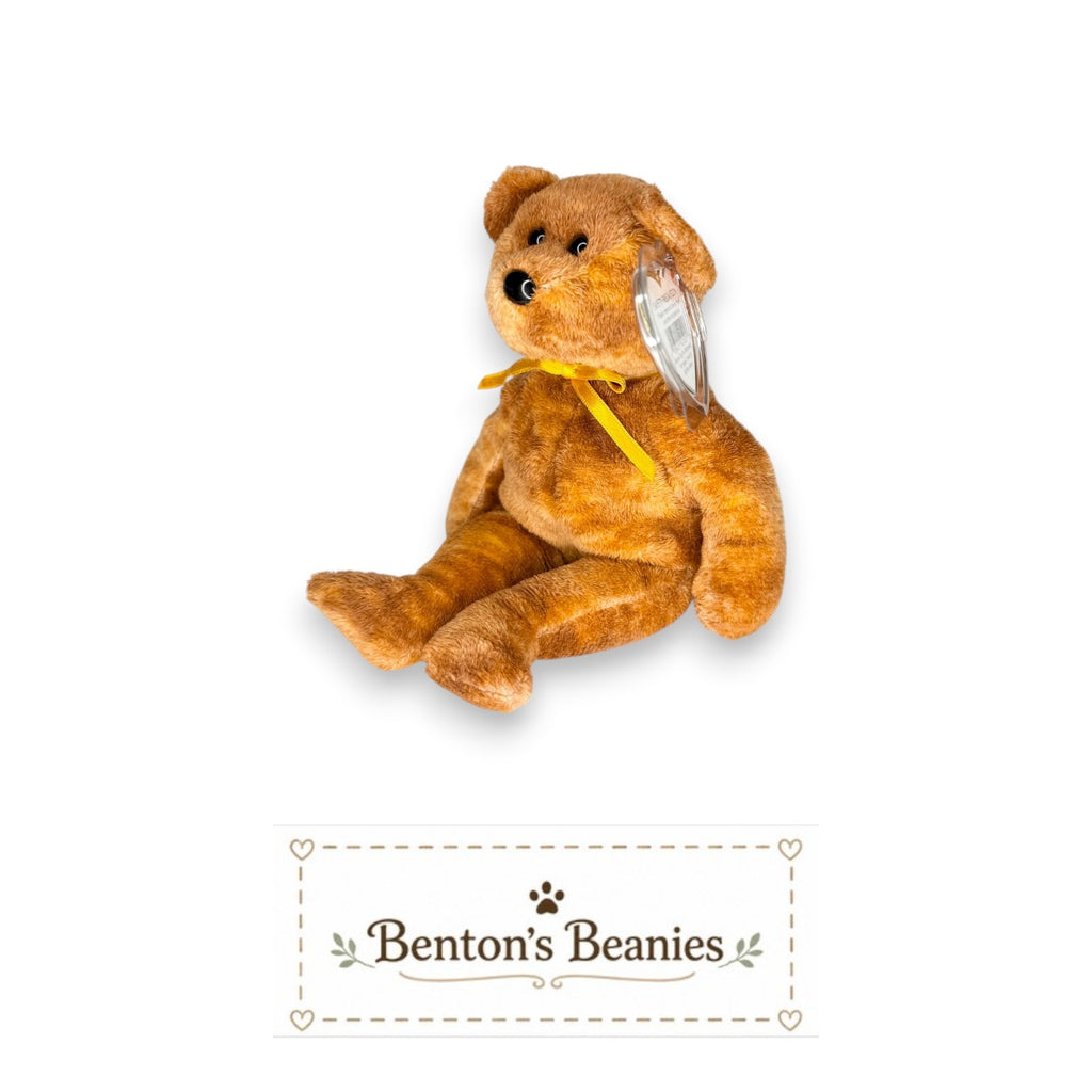 Grizzwald the Bear TY Beanie Baby | Mint Heart & Tush Tag